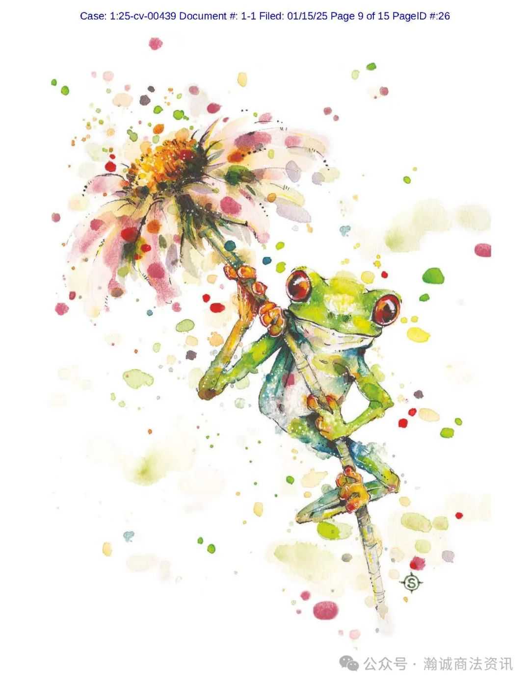 Keith律所再次代理艺术家SALLY WALSH再次发起版权案件，涉及7张水彩画