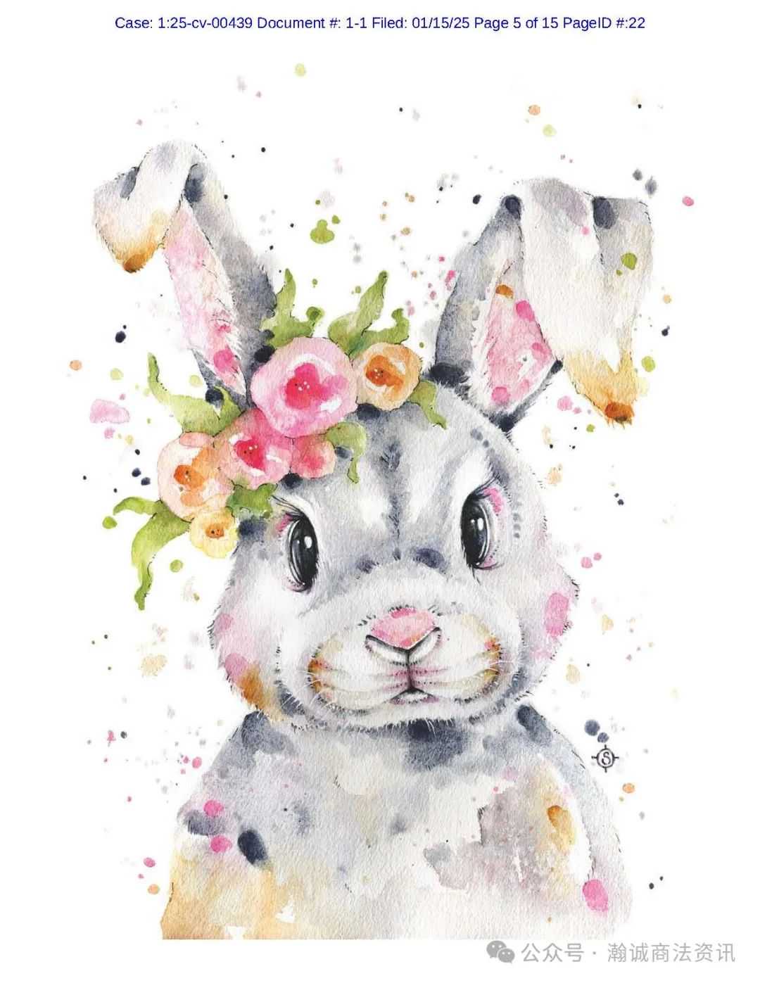 Keith律所再次代理艺术家SALLY WALSH再次发起版权案件，涉及7张水彩画