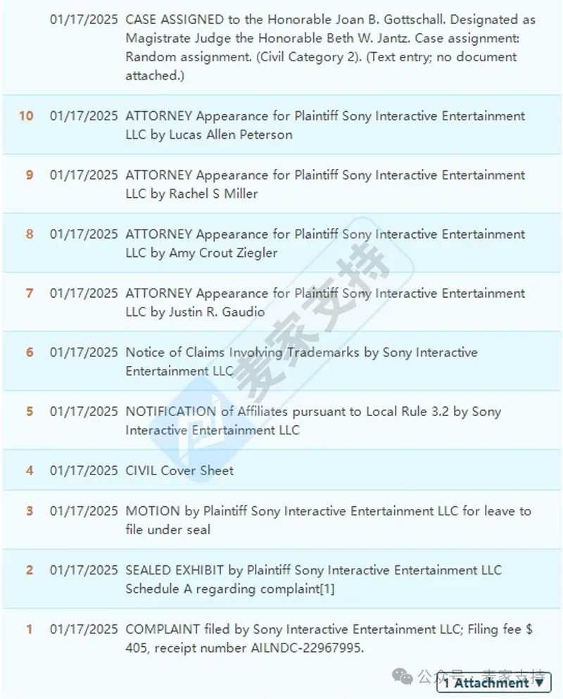 25-cv-00592，PlayStation游戏多商标委托GBC律所发起维权