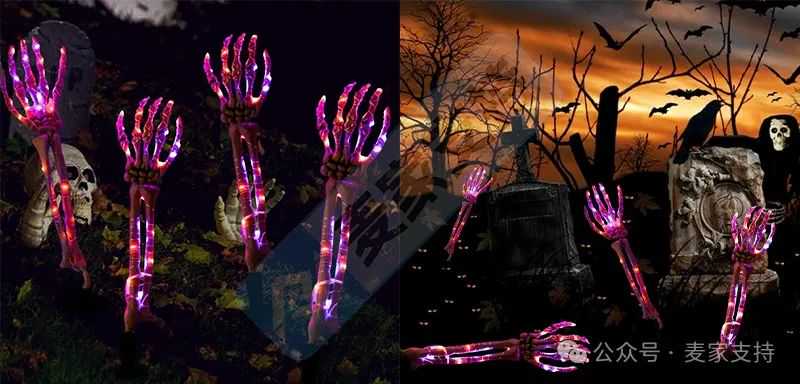 万圣节户外骷髅头摆件，美国专利速看!