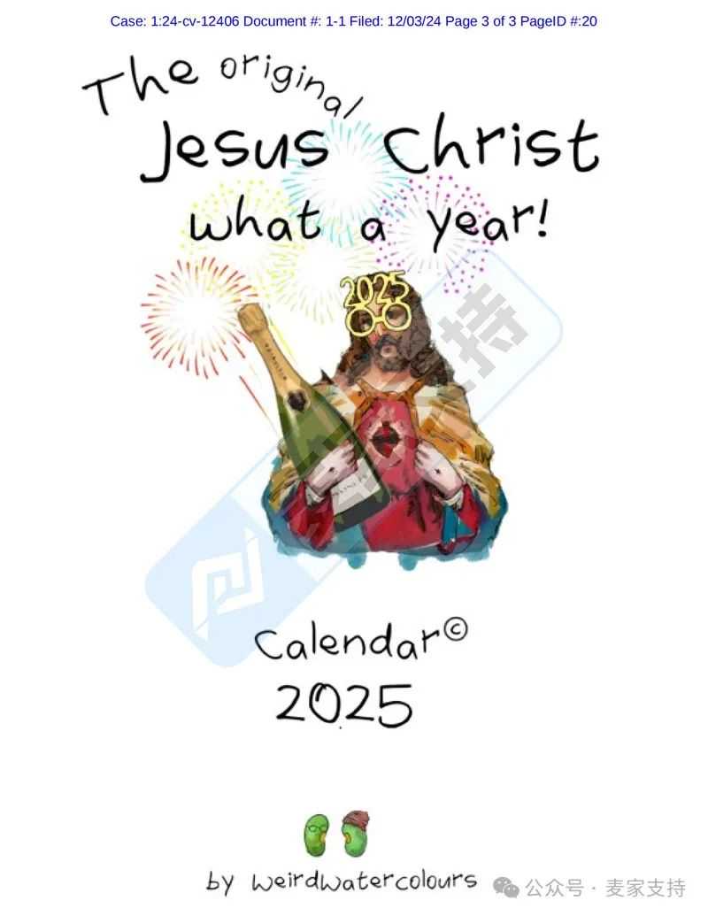 24-cv-12406,Keith新版权来袭,预计大批日历卖家将被TRO冻结