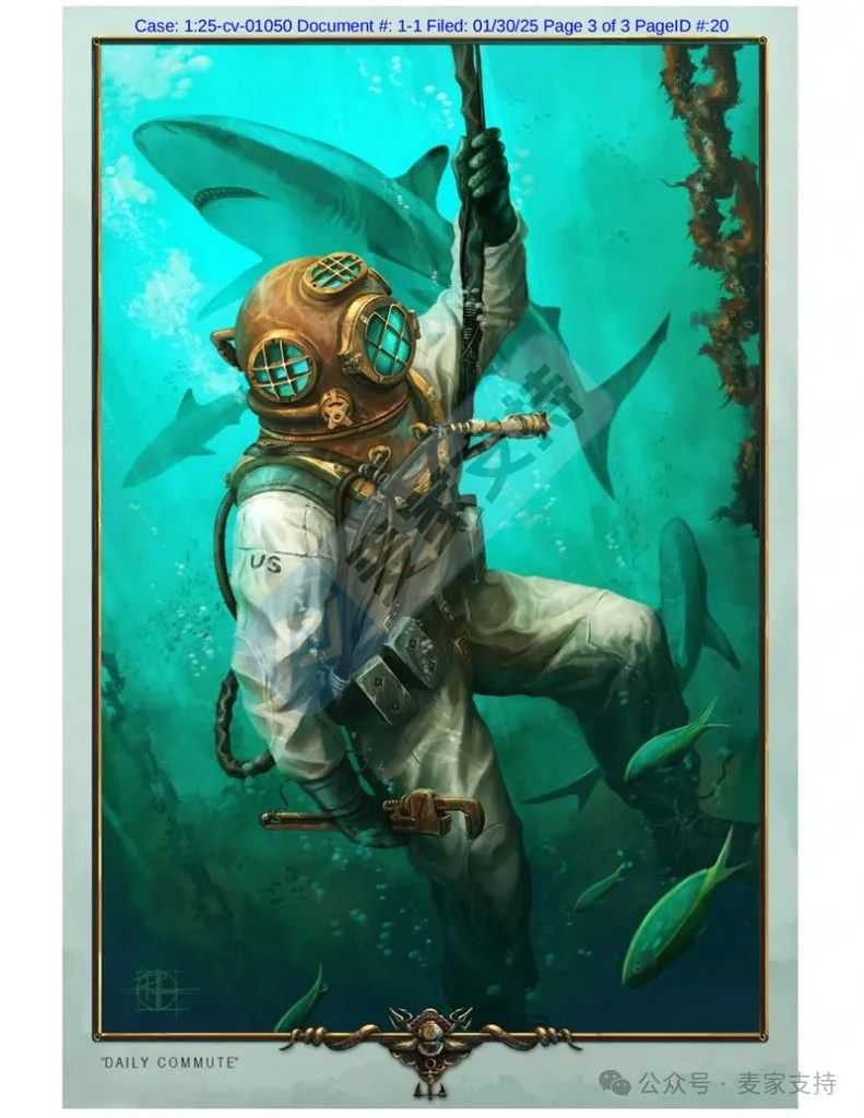 25-cv-01050，军事潜水员版画接连维权，春节期间keith代理连发两案！