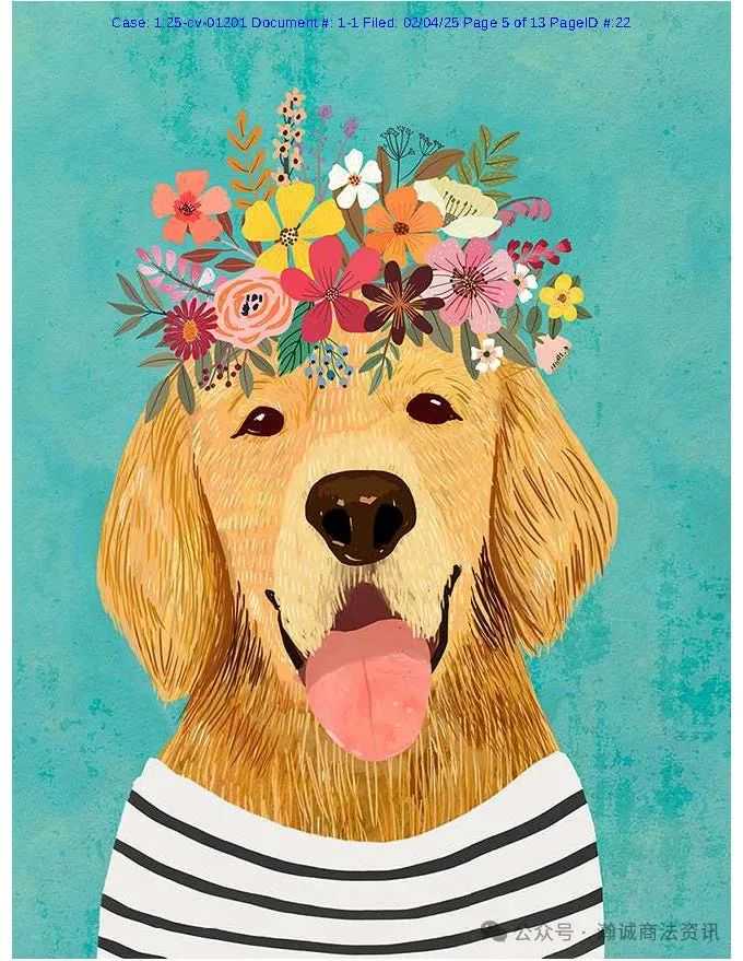 Keith律所代理西班牙艺术家Mia Charro再次发起版权案件（案号：25-cv-01201），涉及六张版权图