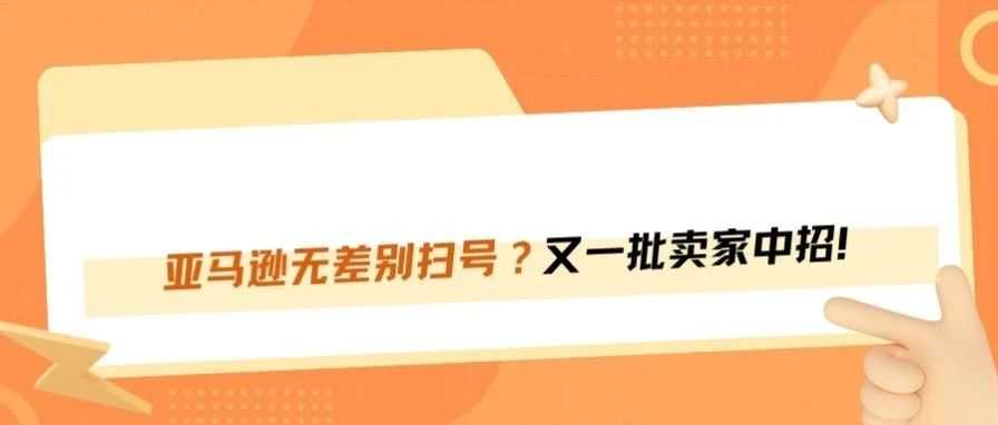 亚马逊扫号风暴再起！新一批卖家中招，账户被封！
