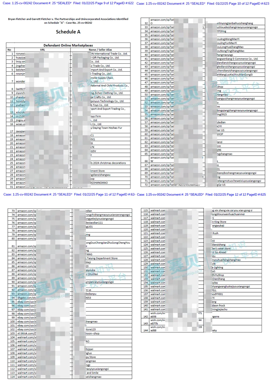 1097家被告曝光!1月TRO侵权案件被告名单汇总,组团和解中~