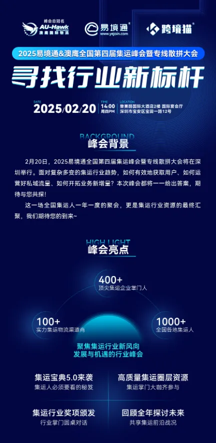 满怀憧憬！杰航物流出席闪耀易境通集运峰会！