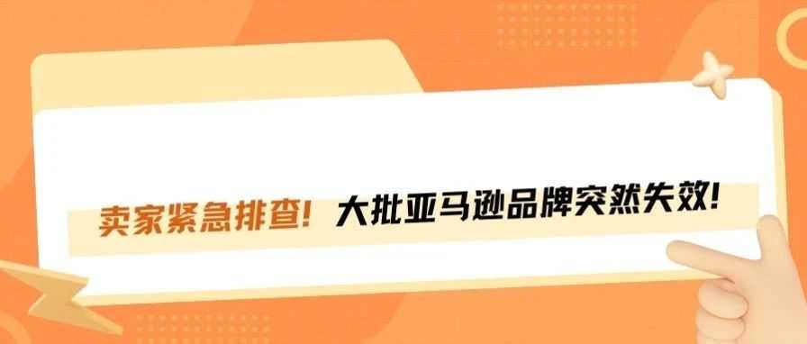 卖家紧急排查！亚马逊品牌备案突然失效！