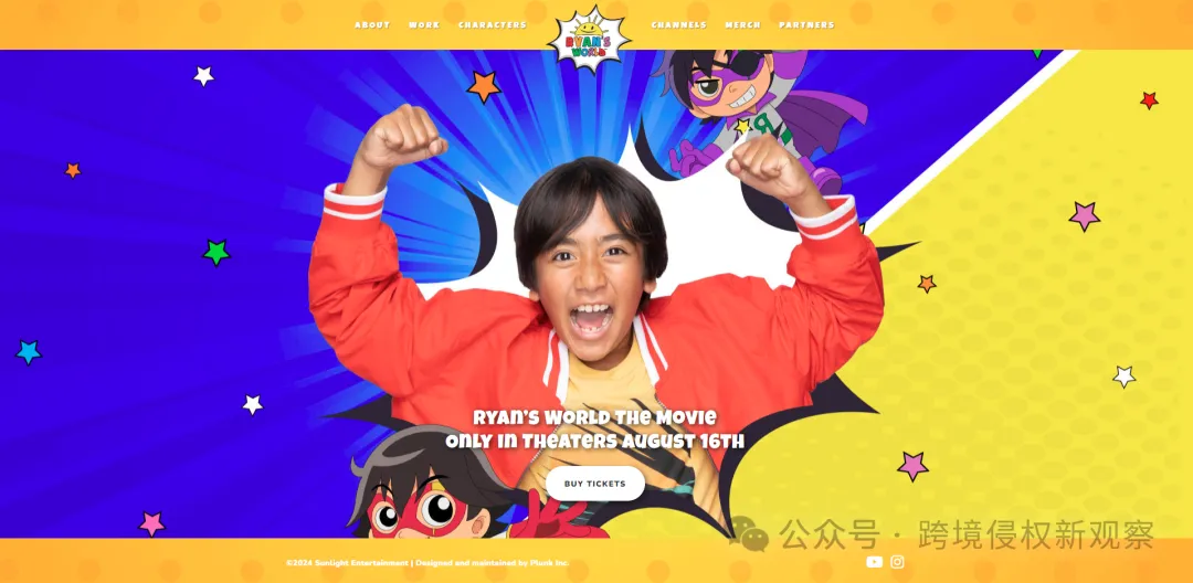 Keith律所再次发起6幅作品维权！超人气儿童频道Ryan's World发起商标维权！