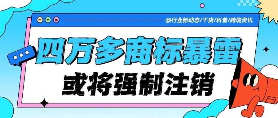 紧急！4 万多个商标或遭 USPTO 强制注销！卖家需警惕！