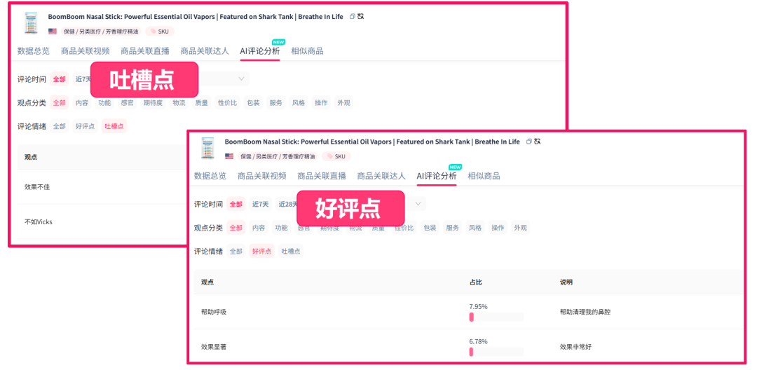 GMV近700万美元！BoomBoom鼻吸棒如何领跑TikTok保健品赛道？AI评论分析揭秘爆款的增长密码