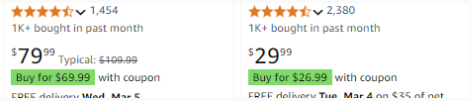 内卷加剧!亚马逊coupon直接显示券后价!
