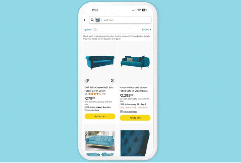 亚马逊推出多项视觉搜索功能，与谷歌展开竞争