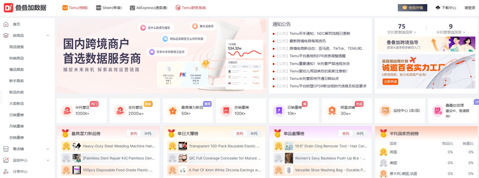 叠叠加数据选品