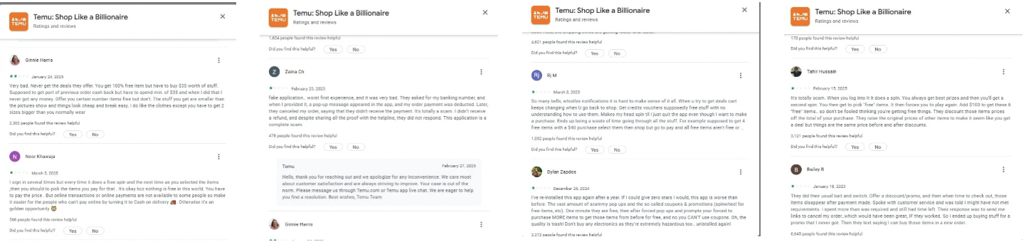 Temu优化安卓弹窗交互,在巴基斯坦登顶谷歌下载榜
