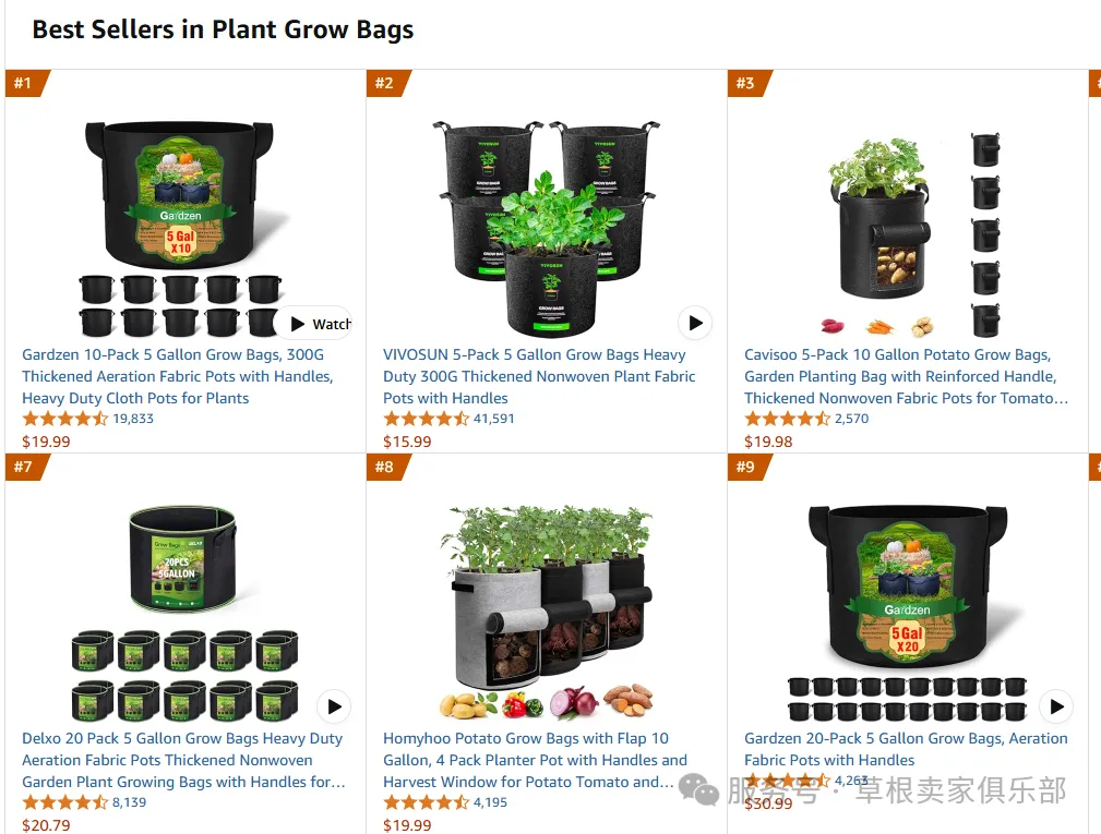 数据化选品分析——Grow Bags