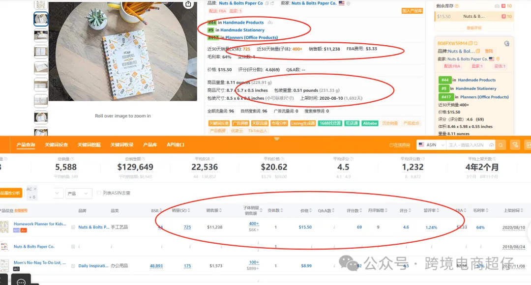 2025.03.29亚马逊选品推荐(仅供参考):月历日历计划本