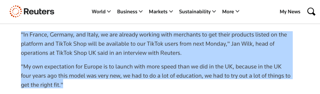 连开三国！TikTok Shop欧洲大扩张：德、法、意齐发力，激发全球电商新红利！