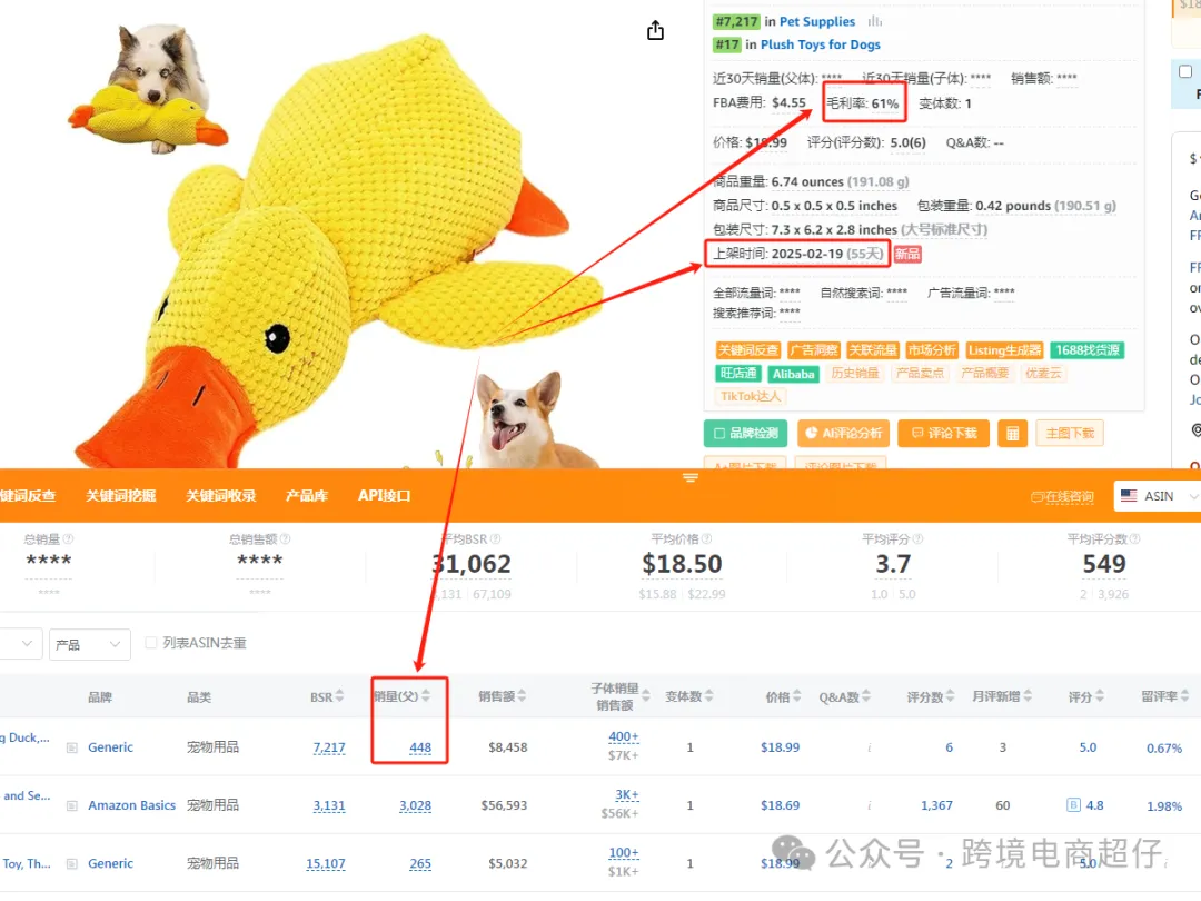 2025.04.18亚马逊选品推荐（仅供参考）：狗狗玩具