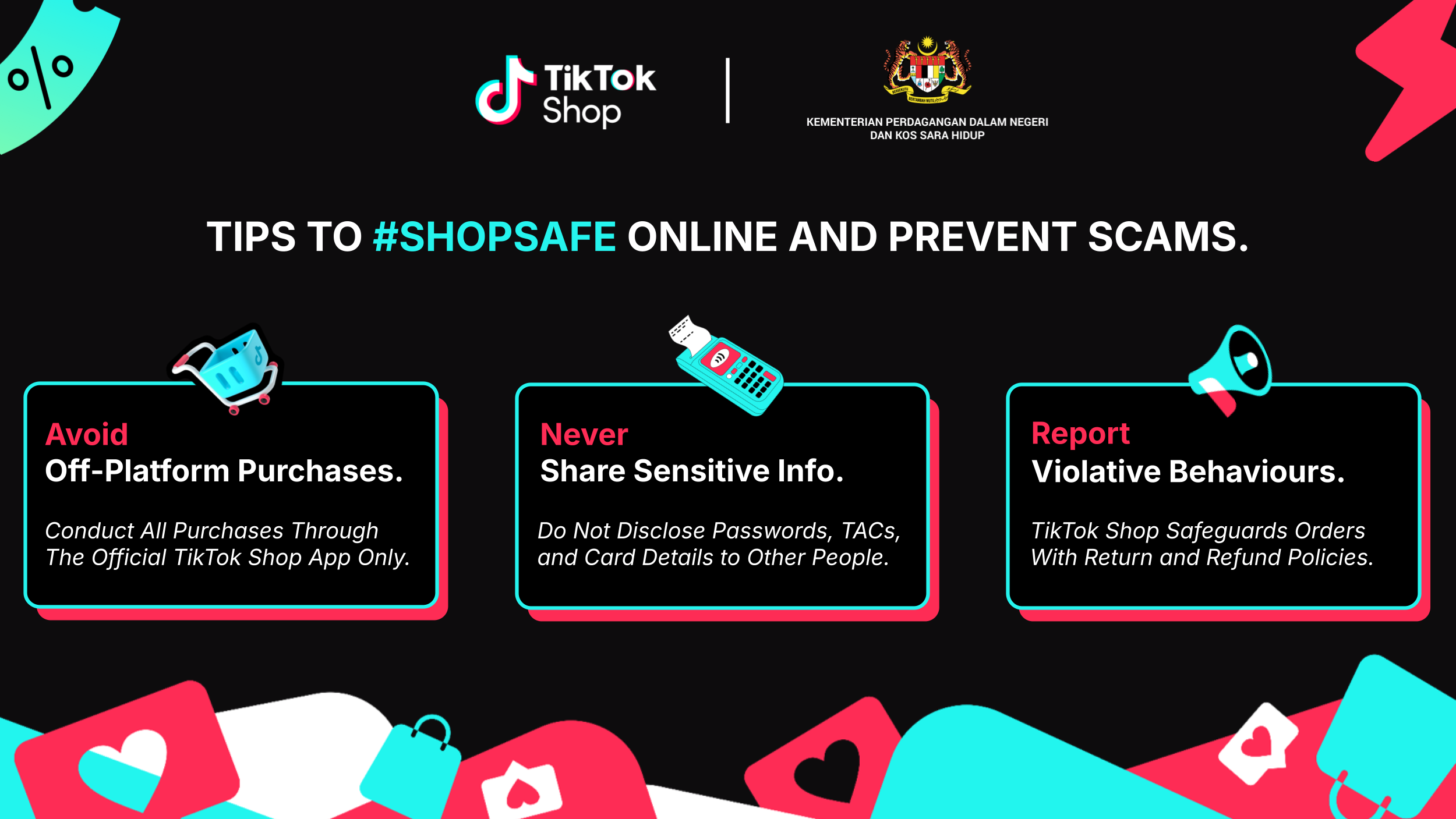 TikTok Shop在马来西亚推出#ShopSafe倡议，加强打击网购诈骗