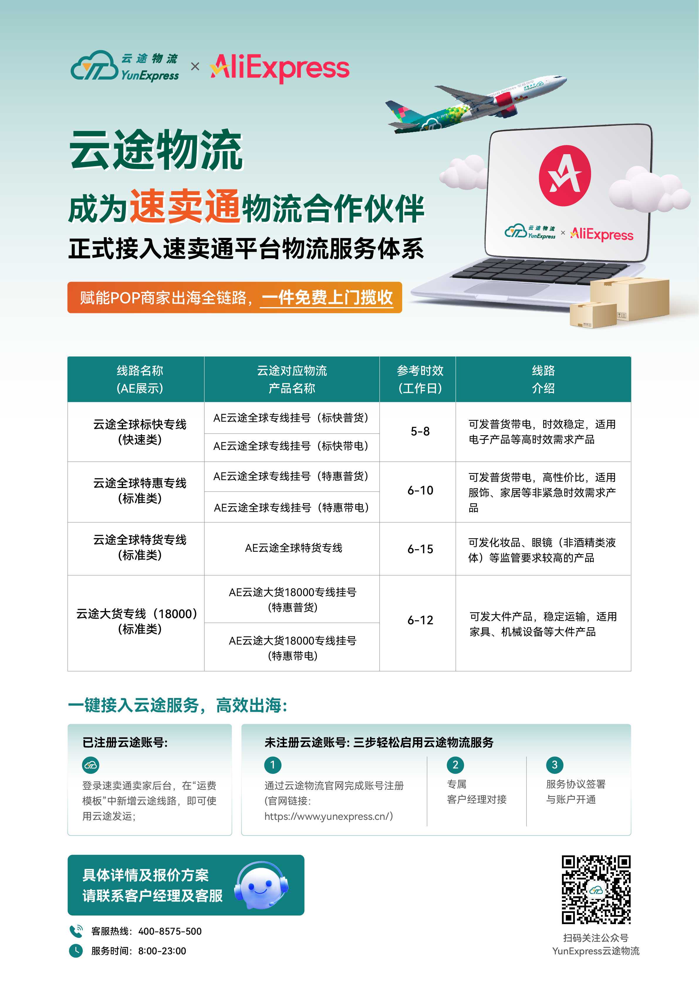 云途物流成为速卖通官方物流合作伙伴，赋能商家出海全链路
