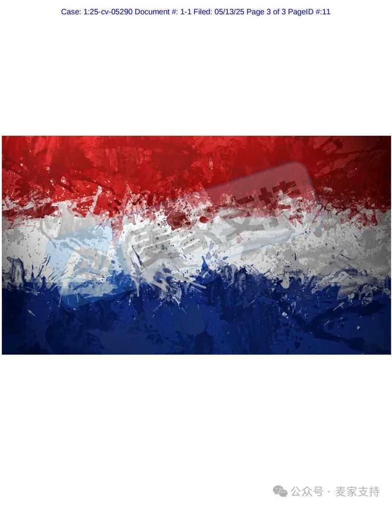 25-cv-05290，TRO新案劳模keith持续维权！荷兰国旗配色作品高危！