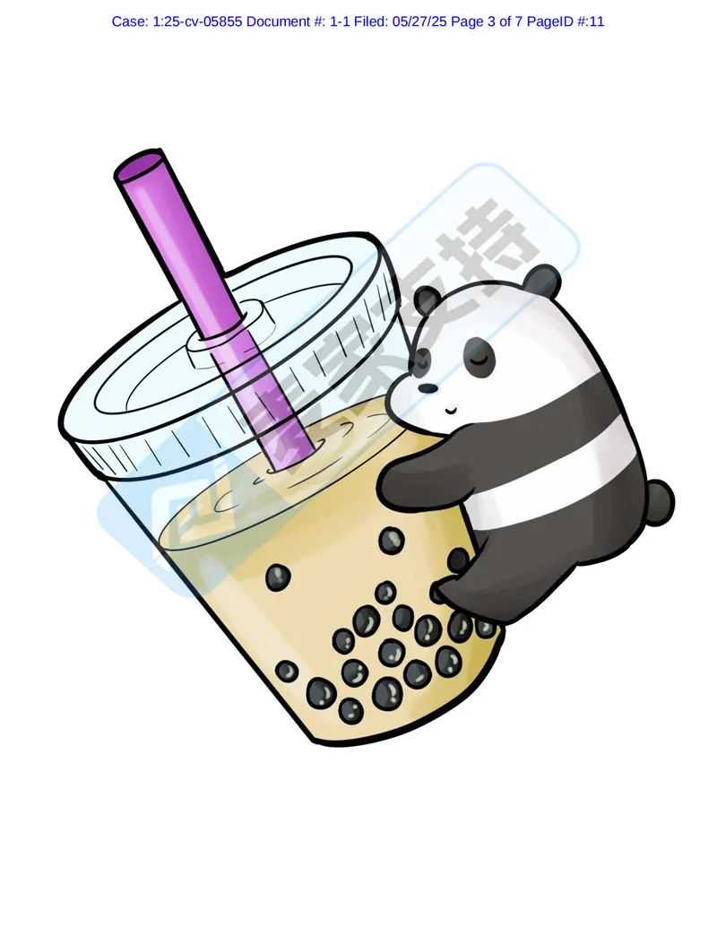 25-cv-05855，keith律所TRO新案速递！珍珠奶茶插画维权进行时！