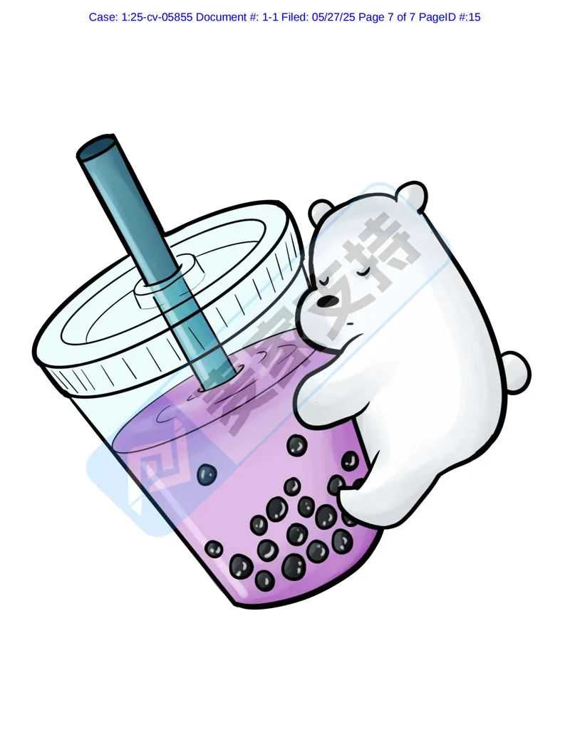 25-cv-05855，keith律所TRO新案速递！珍珠奶茶插画维权进行时！