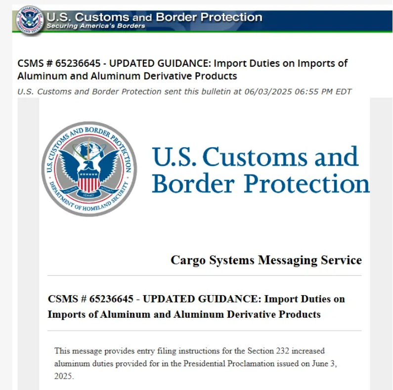 关税翻倍！美国提高进口钢铝关税至50%