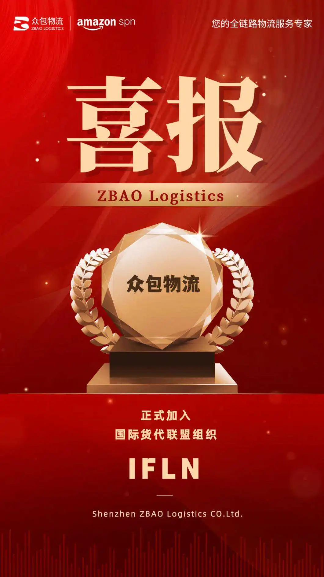喜讯！众包正式加入IFLN国际货代联盟组织