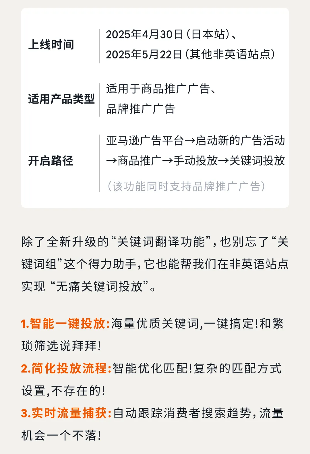 突破语言壁垒!亚马逊广告【跨站点关键词智能翻译】重磅来袭!