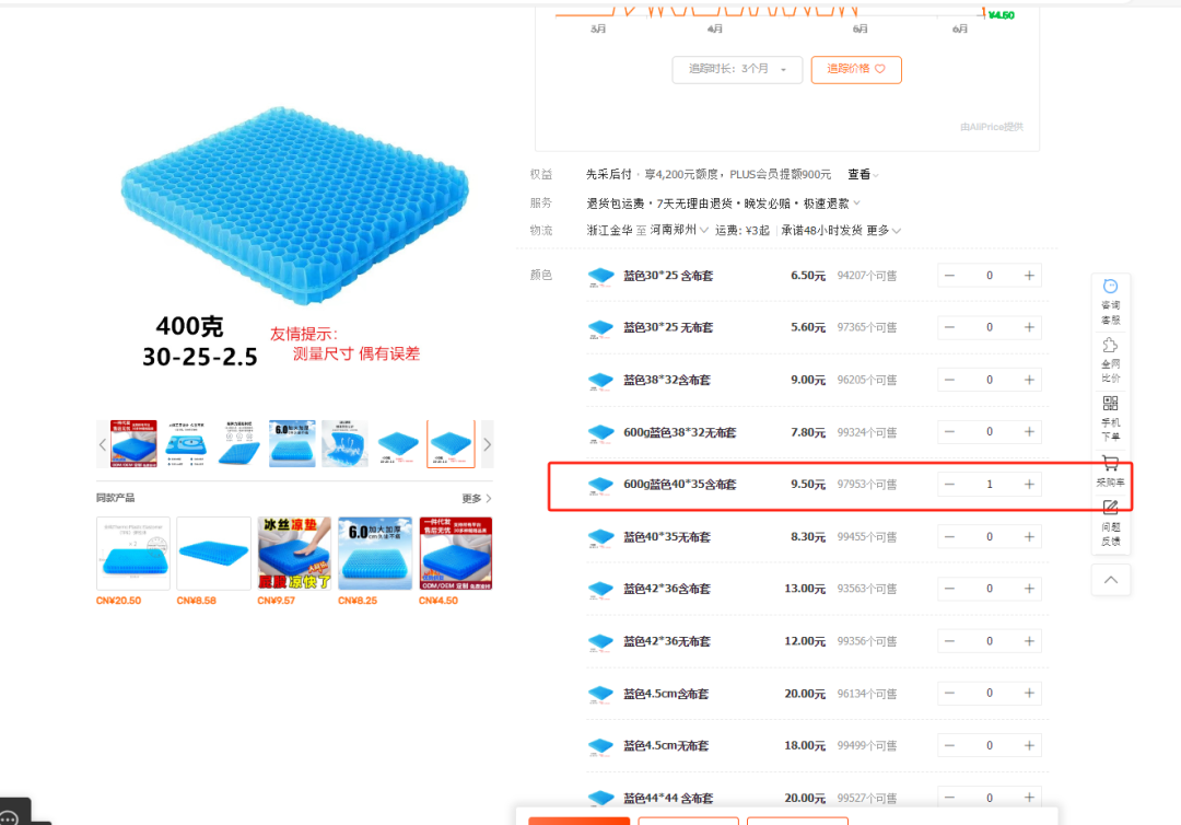 2025.06.11亚马逊选品推荐(仅供参考):蜂窝汽车坐垫