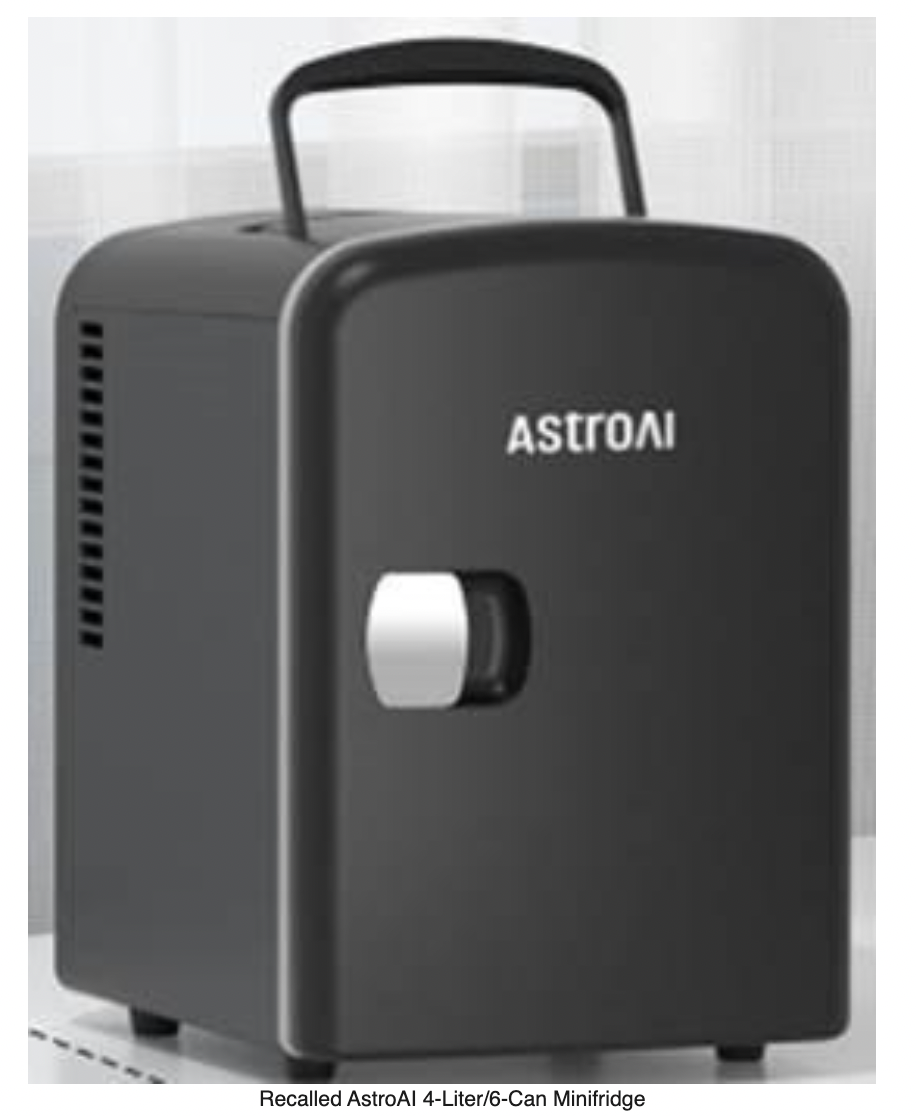 CPSC召回24.9万台AstroAI迷你冰箱，已报告70起火灾事故