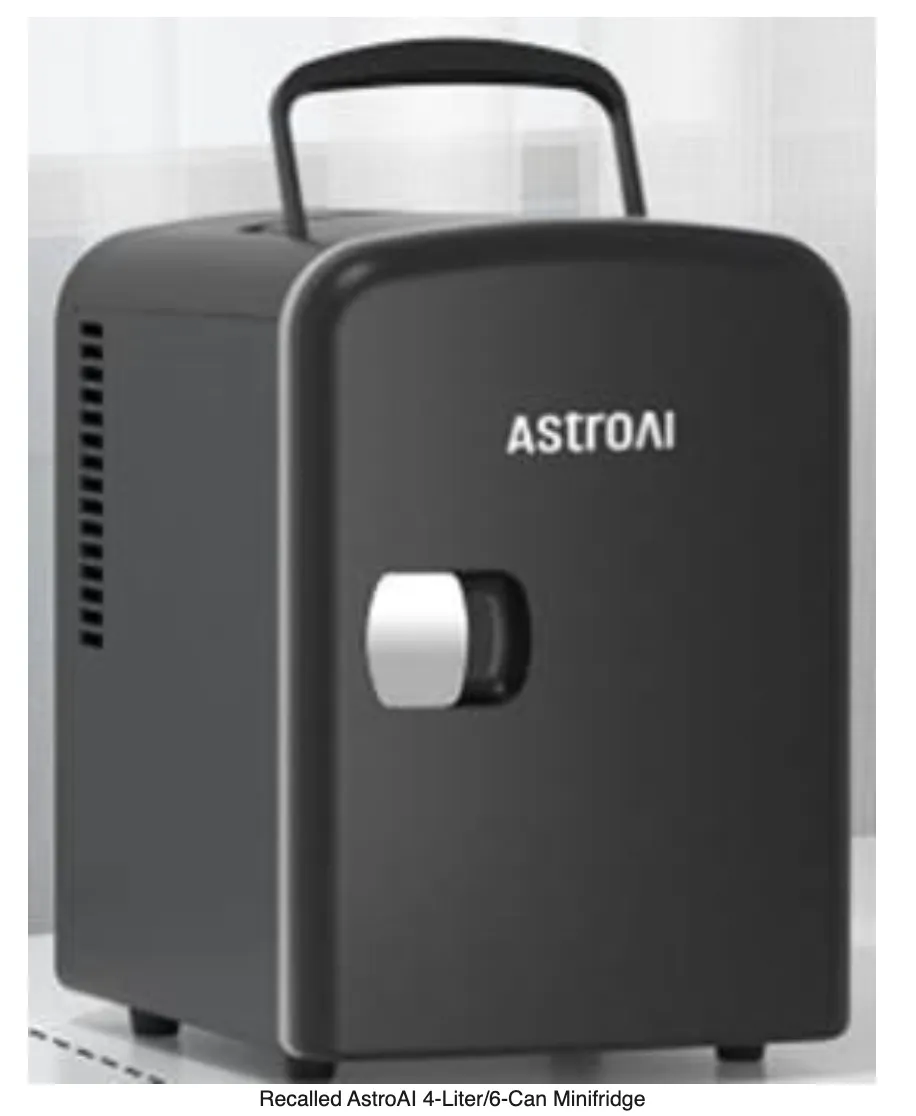CPSC召回24.9万台AstroAI迷你冰箱,已报告70起火灾事故