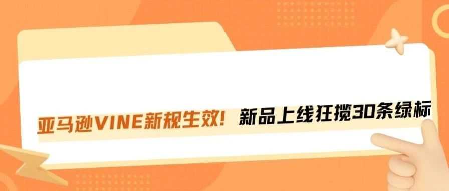 亚马逊红利！零销量新品快速获取30条VINE评论