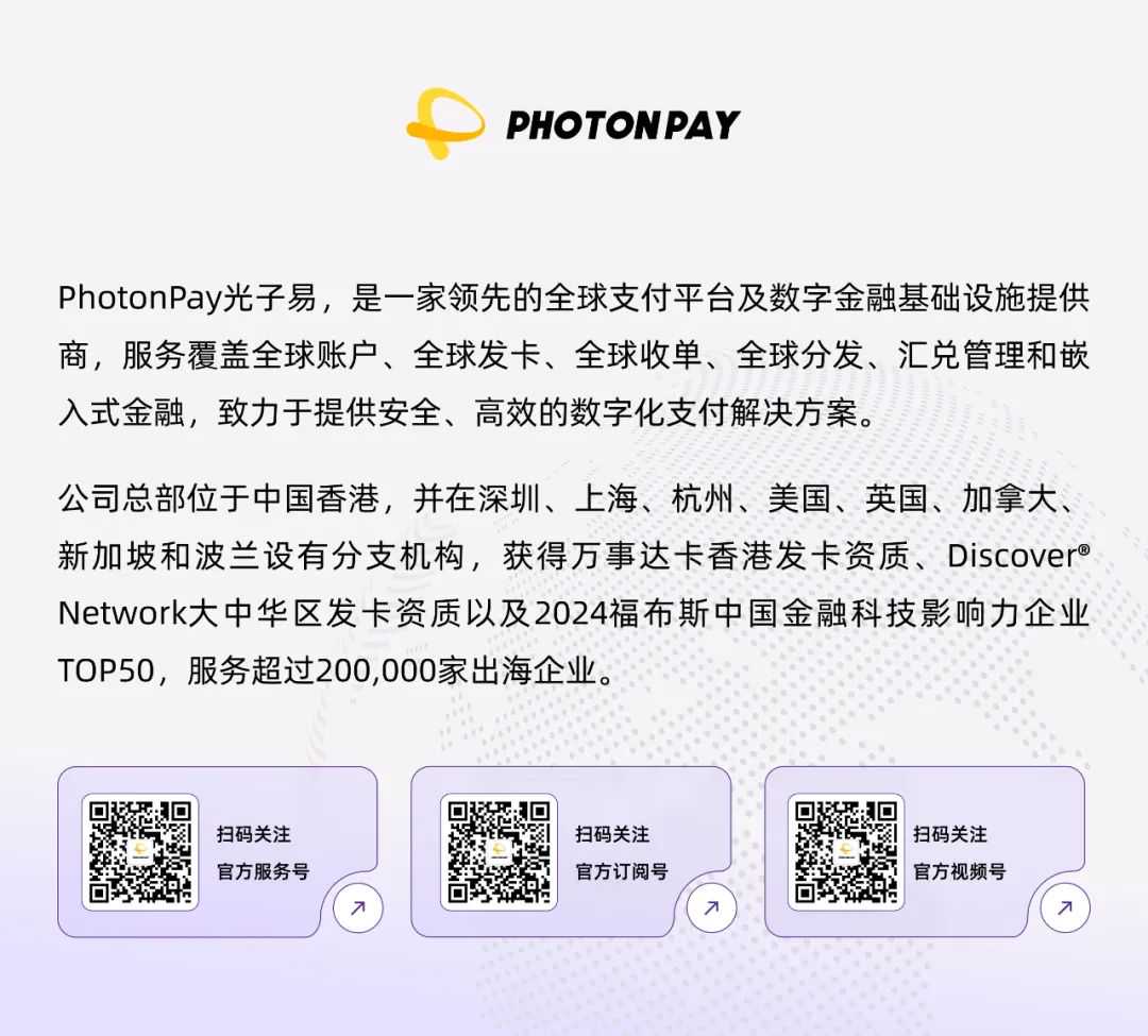 PhotonPay光⼦易推出实体万事达卡商务信用卡，拓展全球企业多元⽀付场景