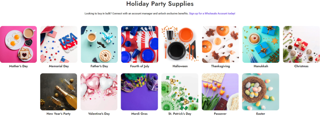 独立站优秀案例分析:派对用品品牌如何打造全年销售高峰?