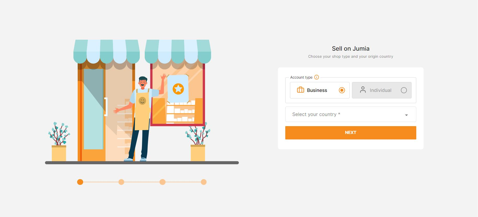 Jumia Global入驻流程-选择国家/地区