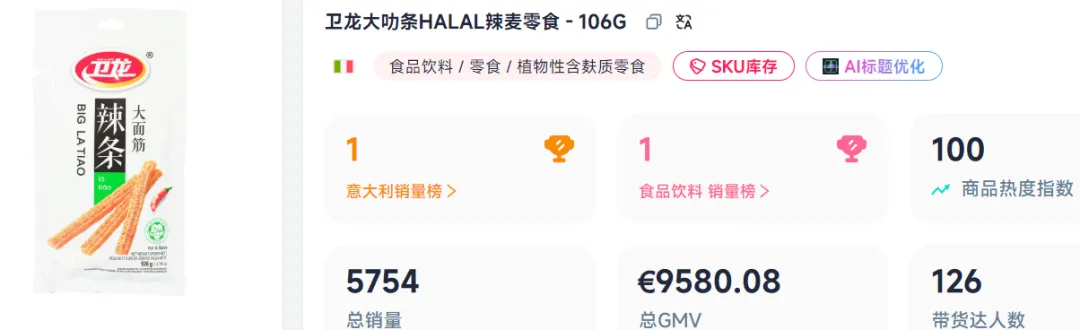 TikTok带火“辣条出海”!有卖家已经赚上欧元