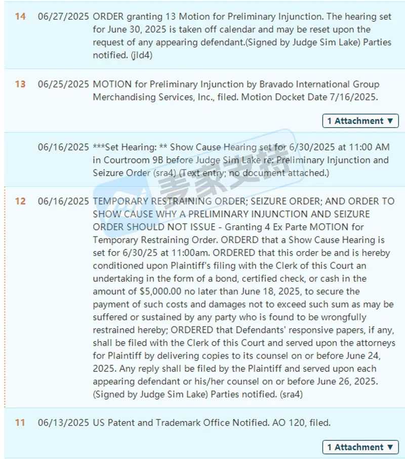 25-cv-02738，Morgan Wallen商标首维权，100店涉案被TRO冻结！