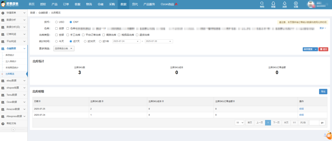 芒果店长功能简报：Temu、Ozon、TikTok、速卖通、Shein、Shopee等多平台更新
