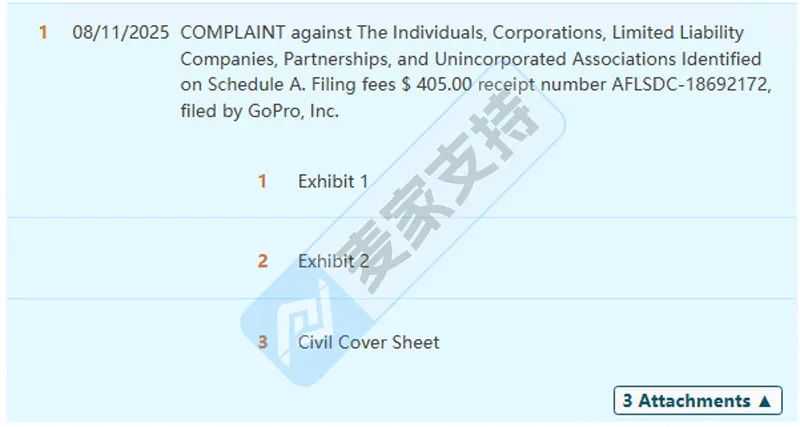 25-cv-23598，TRO冻结倒计时！GoPro时隔18个月再出手，跨境卖家速响应