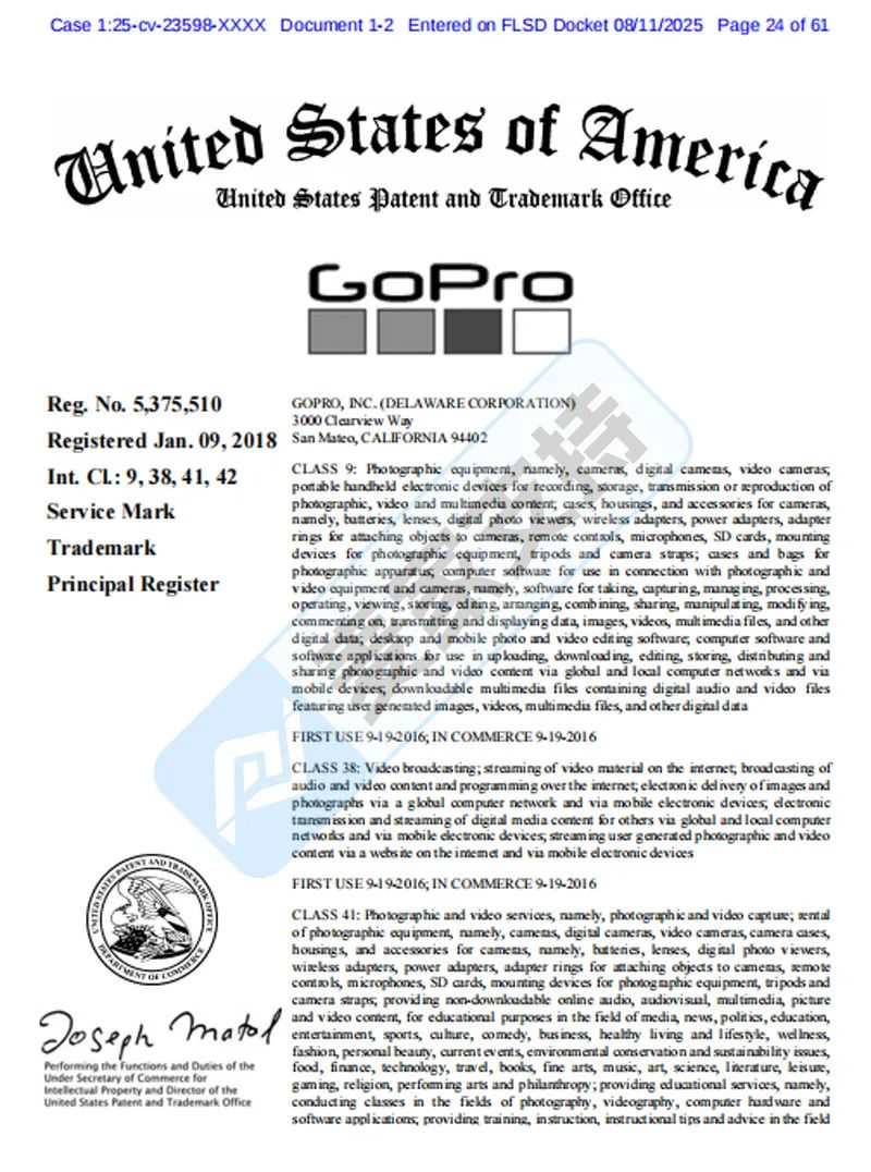 25-cv-23598，TRO冻结倒计时！GoPro时隔18个月再出手，跨境卖家速响应