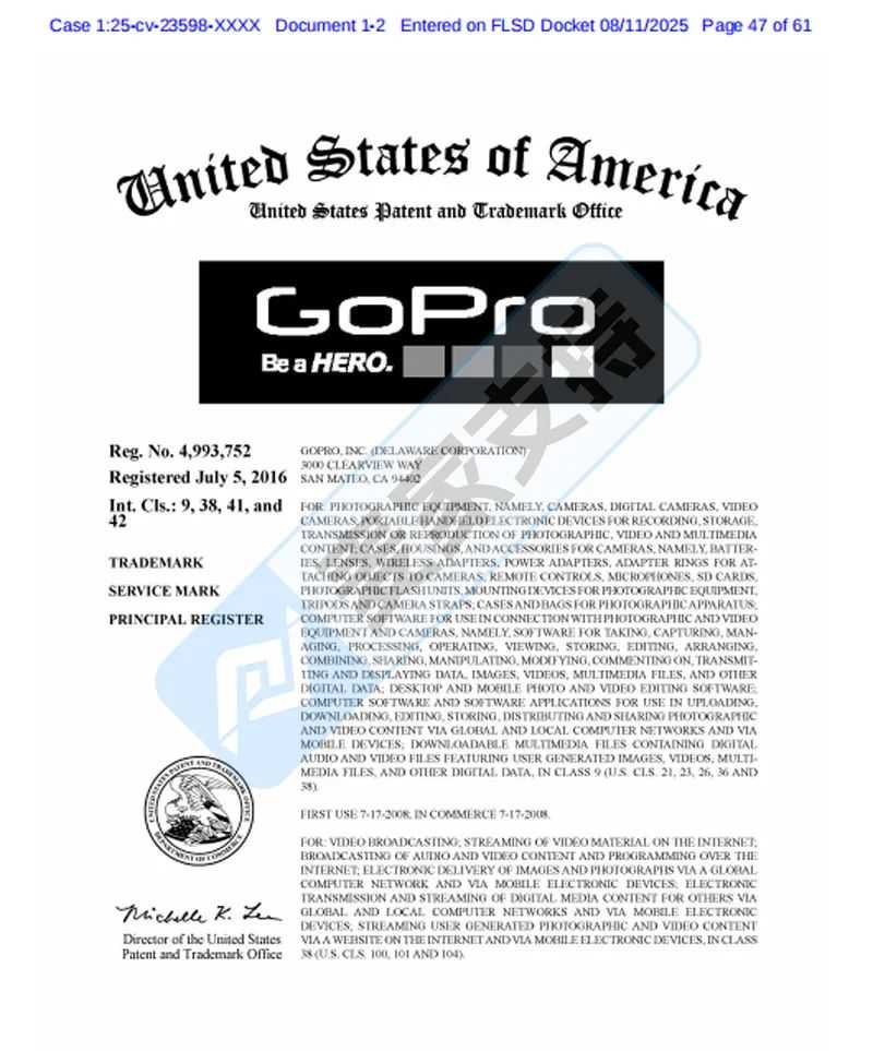 25-cv-23598，TRO冻结倒计时！GoPro时隔18个月再出手，跨境卖家速响应