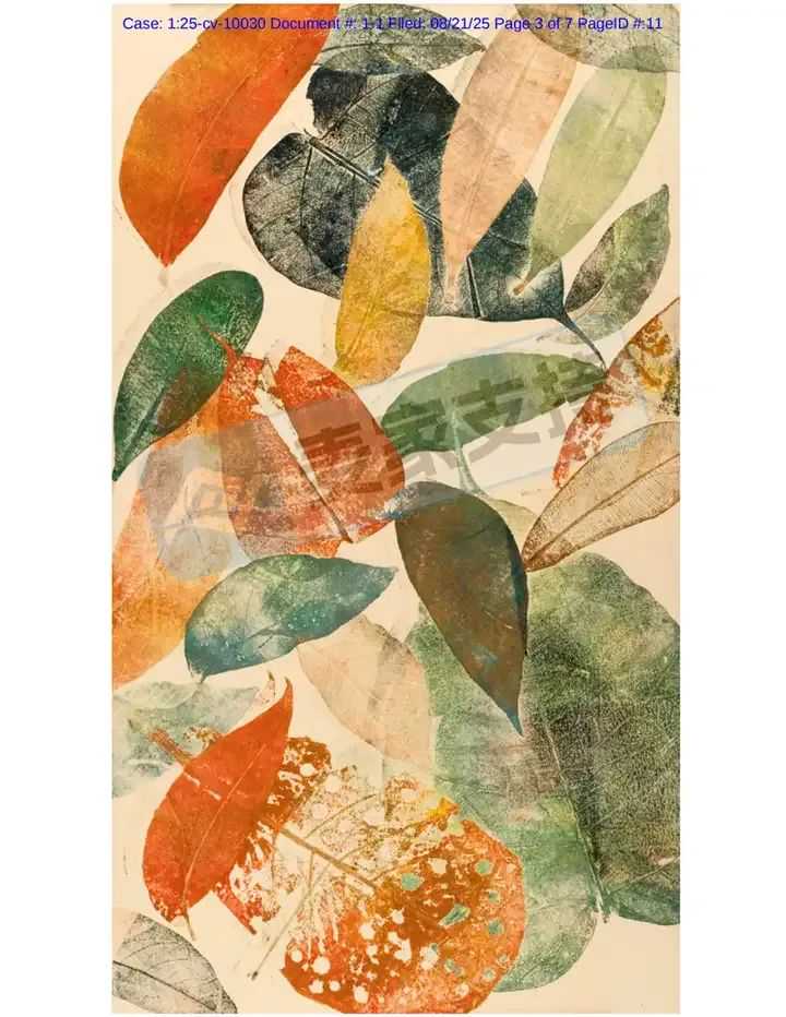 25-cv-10030，keith又上新案啦！北欧风版画发起跨境维权，有TRO冻结风险！