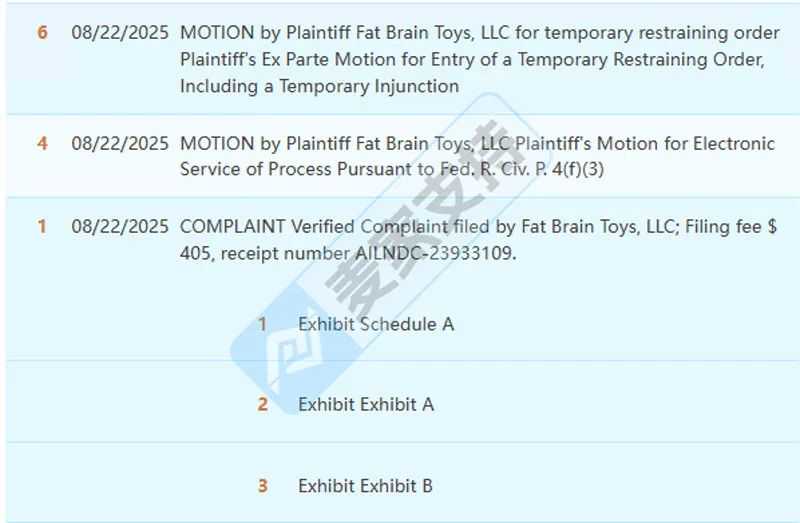 25-cv-10061，AIR TOOBZ积木玩具商标维权，已申请TRO临时限制令