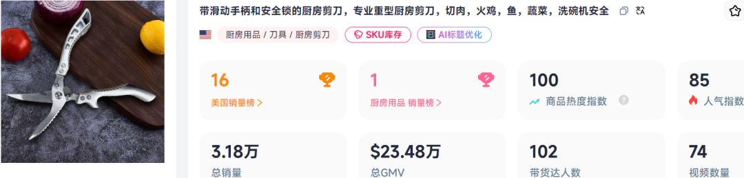 TikTok又出爆款！一把剪刀“攻占”北美厨房