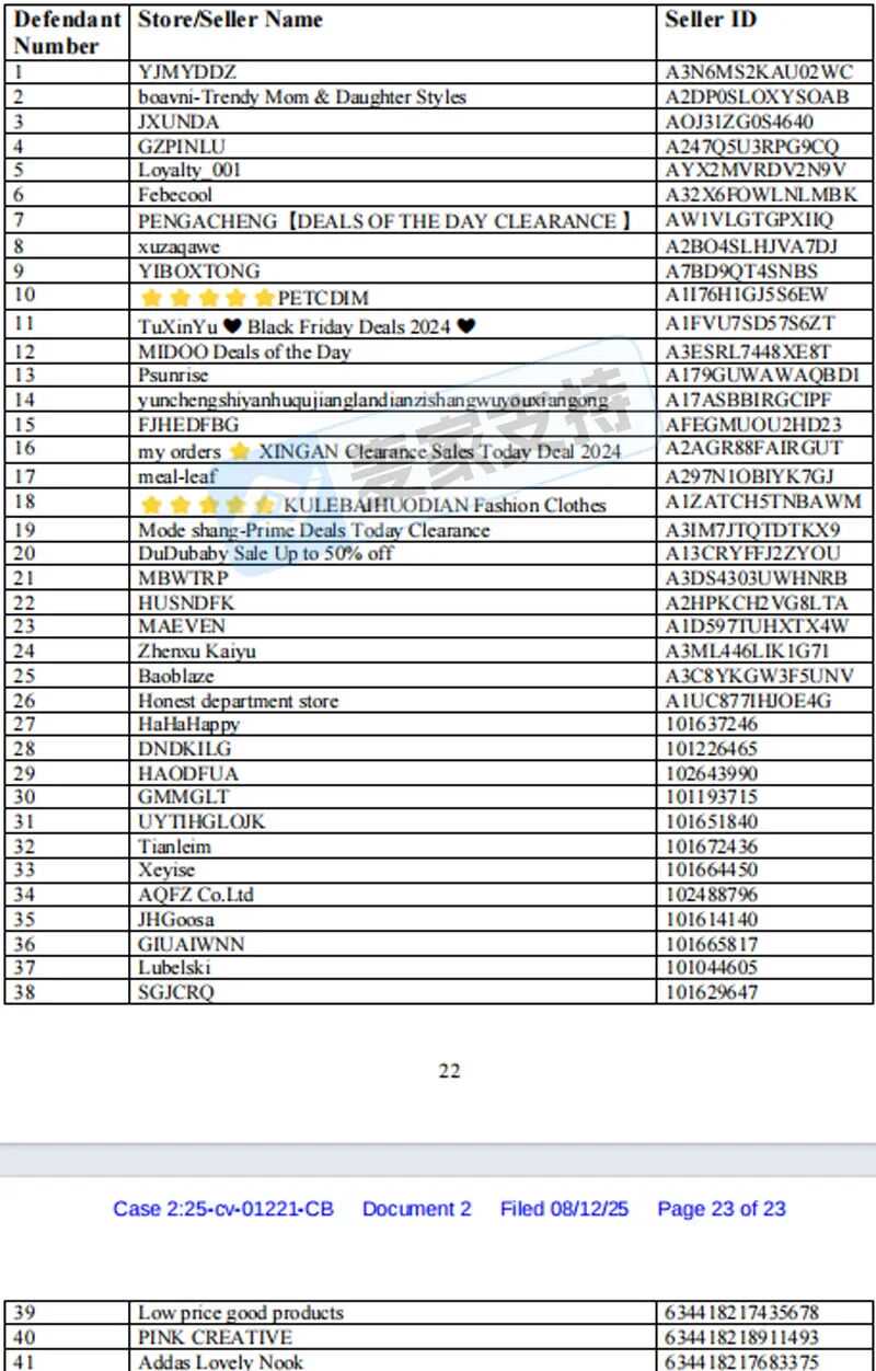 25-cv-01221，植物插画师Shelley Steer跨境隐匿维权，41店被TRO冻结！