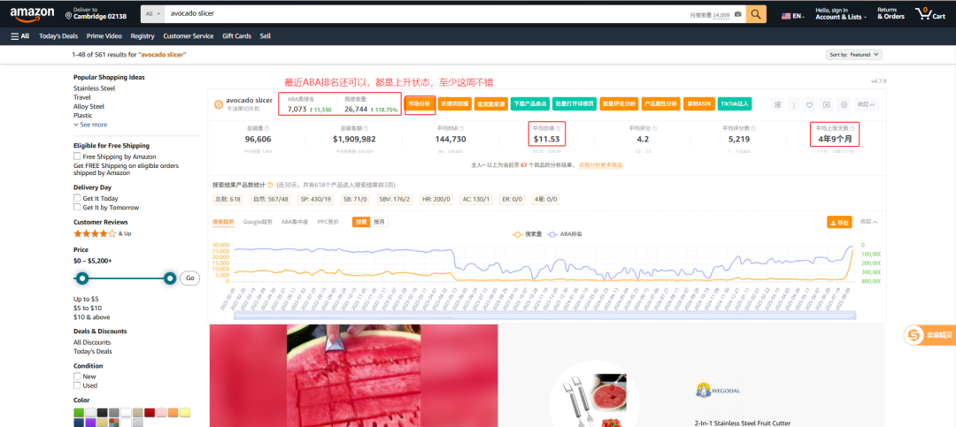 从牛油果切片器看选品到用Search Volume+Click Share手把手教你算点击转化率