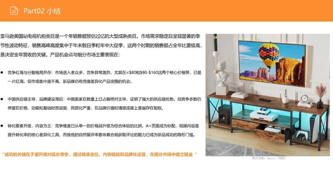 亚马逊选品日记第16期：美国站选品—电视机柜（从功能家具到情感消费的赛道重构）