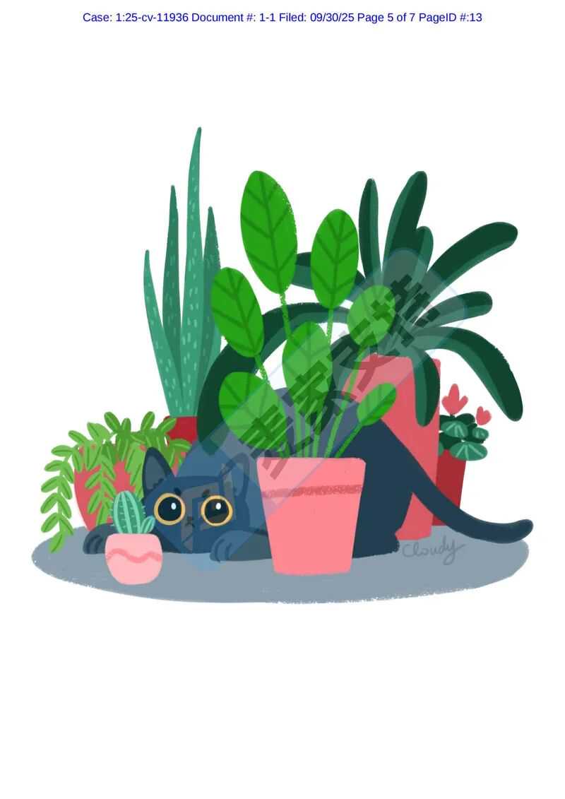 25-cv-11936，keith代理Agata Wnuk版权维权，54店涉案被TRO冻结！